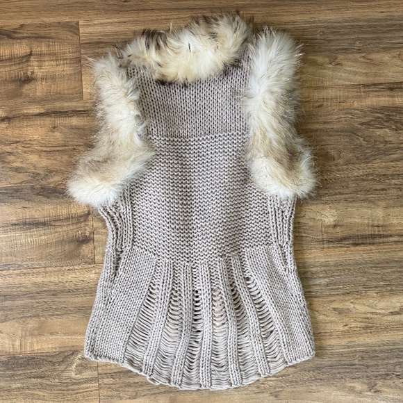 VGUC - Haute Hippie Chunky Knit Long Wool Sweater Vest OS - Picture 2 of 13